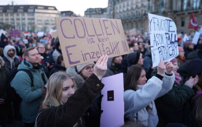 Demonstration gegen sexualisierte Gewalt gegen Frauen