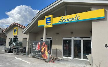 Noch ist der Edeka in Rudersberg eine Baustelle, die Wiedereröffnung soll im Juni sein.