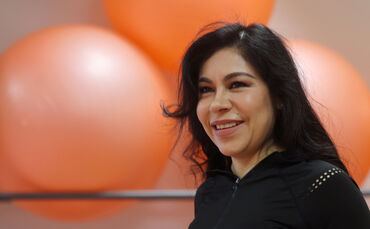 Zumbatrainerin Bertha Espinosa De los Monteros López.