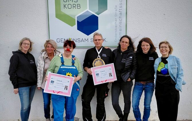 Von links: Katharina Schneider, Andrea Wihofszki, Marianne Hillmann alias "Luna Luftig", Karl Stelz, Silke Schuster, Martina Gaß