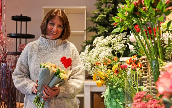 Monika Ehrler schließt ihr Blumenfachgeschäft "Rosenzauber" in Weinstadt.