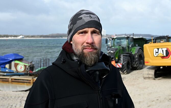 Wal an der Ostseeküste gestrandet