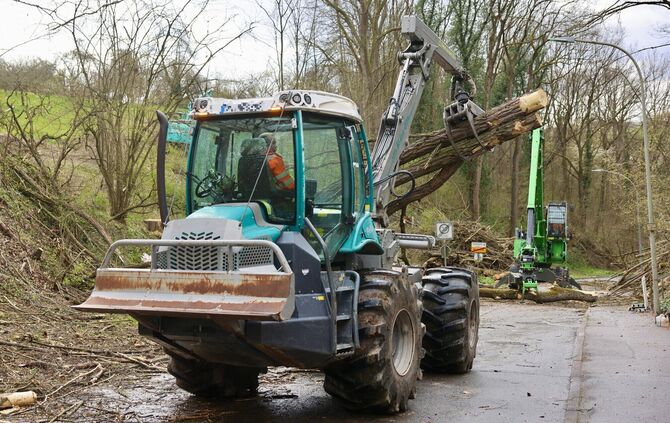 Die Klinglestalstraße in Waiblingen-Neustadt ist seit dem tödlichen Baumsturz vom 17. März noch voraussichtlich bis 11. April ge
