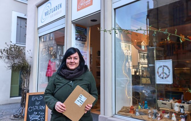 Die Bildungsreferentin für nachhaltige Entwicklung, Krystin Müller, hat einen nachhaltigen Stadtrundgang durch Schorndorf konzip