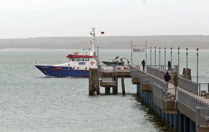 Die Einsatzkräfte suchen den Wal seit dem Morgen wieder von Wasser aus.