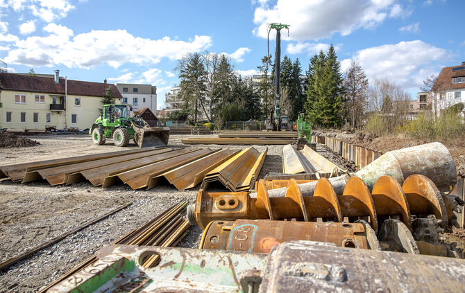 Die Baustelle für das neue "Altstadtquartier".