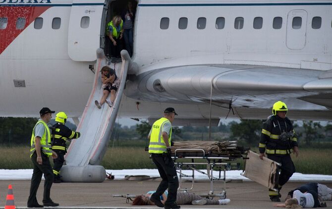 Flugzeug-Evakuierung