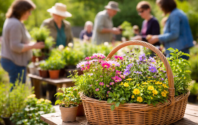 Beim Pflanzentausch im Bürgerpark Grüne Mitte können Pflanzen und Setzlinge getauscht werden.
