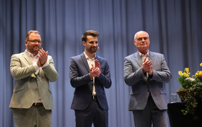 Sie wollen Bürgermeister von Remshalden werden: Kevin Latzel, Felix Wiesner und Reinhard Molt (von links)