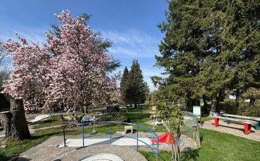 Die Saison wird am 3. April eröffnet: der Minigolfplatz mit Biergarten "Ins Nägele" liegt in einem Waldstück bei Schwaikheim (Ar