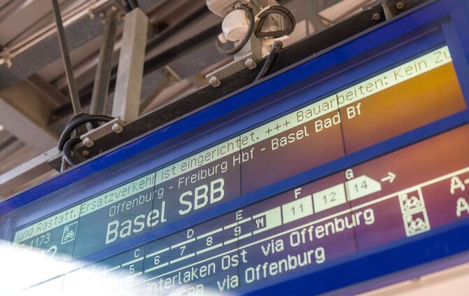 Schienenersatzverkehr auf der Rheintalbahn