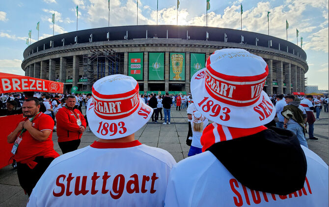 Bereits im vergangenen Jahr stand der VfB Stuttgart im Pokalfinale – und Tausende VfB-Fans reisten nach Berlin.