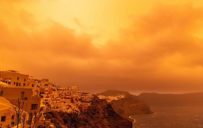 Sandsturm über der Ägäis