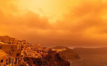 Sandsturm über der Ägäis