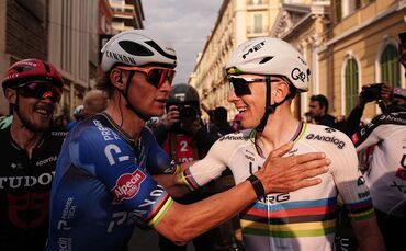 Mathieu van der Poel und Tadej Pogačar