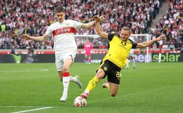 VfB-Profi Ramon Hendriks verteidigte gegen Borussia Dortmund alles weg.