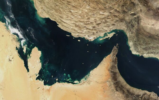 Satellitenaufnahme des Persischen Golfs