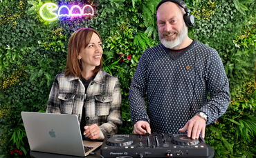 Astrid und René Schubert im "Futurhinos for Kids".