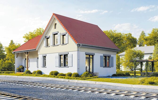 So soll der Bahnhof Haubersbronn einmal aussehen.