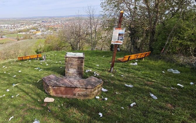 Ein schönes Fleckchen Erde - eigentlich: der Ausblickspunkt auf dem kleinen Roßberg.