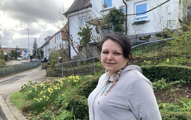 Anna Martiianova (35) stammt aus der Ukraine und ist 2022 wegen des Kriegs geflohen. Heute wohnt sie in Weinstadt. Unser Bild is