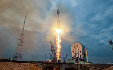 Russische Sojus-Rakete mit Sonde «Luna-25»