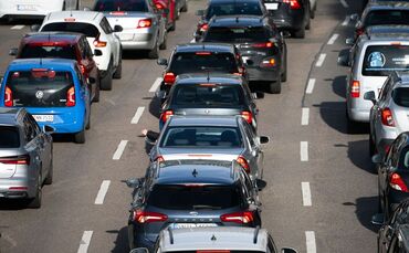 Stau auf der Autobahn