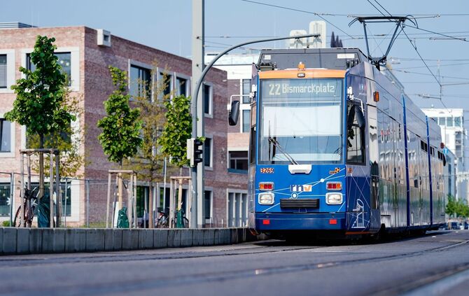 Straßenbahn in Heidelberg - Illustration