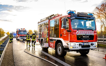 Die Leutenbacher Feuerwehr bei einem Einsatz. (Archivfoto)