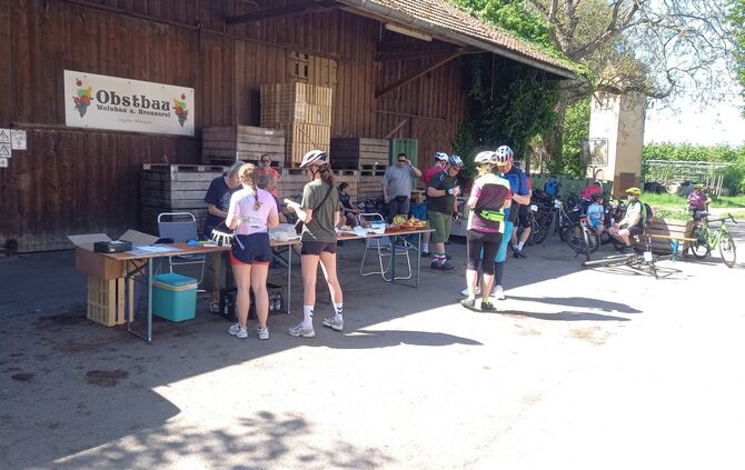 Verpflegungsstation im Heidenhof.