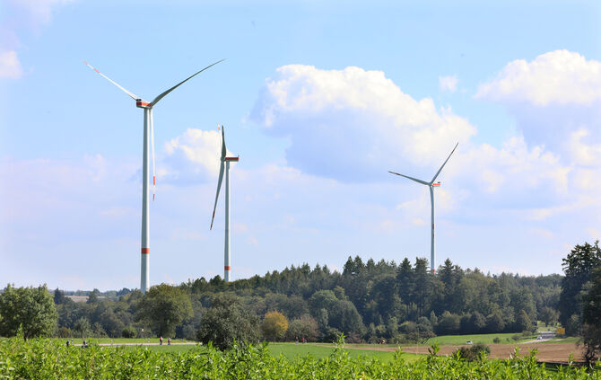 Windräder (hier ein Archivfoto vom Goldboden).