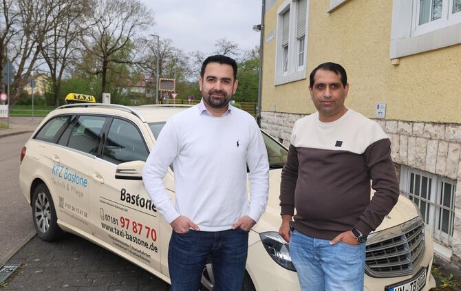 Seit Januar 2026 sind sie die Geschäftsführer von Taxi Bastone: Fahad Ur Rehman (links) und Khurram Mahmood.