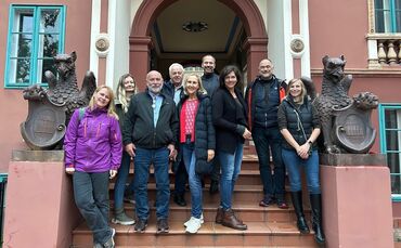 Vertreter der Gemeinde Alfdorf bei einem Besuch ihrer Partnergemeinde Hosszúhetény in Ungarn. (Archivbild)