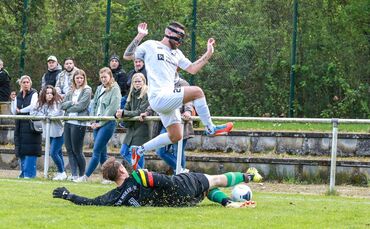 Zwei Spieler, die dieser Partie ihren Stempel aufdrückten: Stürmer Tobia Portolano (SV Remshalden) und Keeper Maximilian Helms (