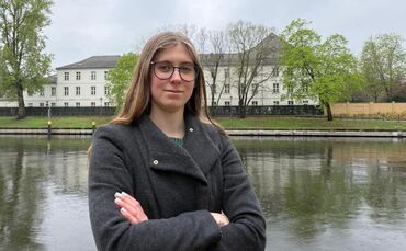 ZVW-Reporterin Lynn Nagy (29) darf dem Bundespräsidenten Fragen stellen.