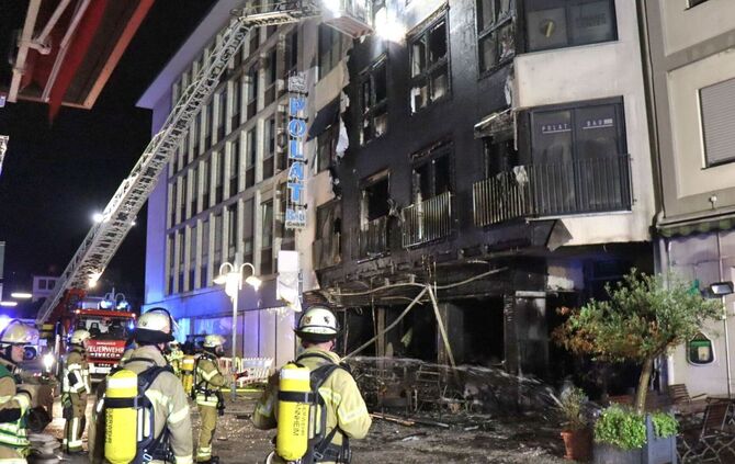 Brand in Mannheimer Innenstadt