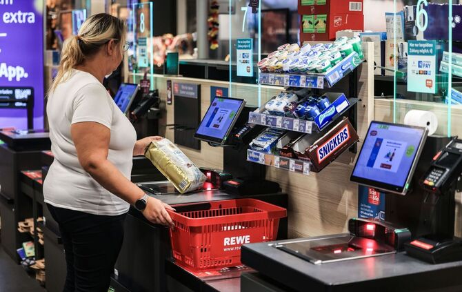 Rewe - Selbstbedienungskasse