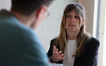 Lisa Gebhardt im Gespräch mit ZVW-Redakteur Malte Busch.