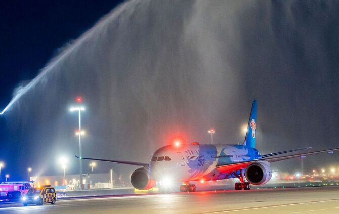 Erstflug vom neu eröffneten Terminal 3 am Frankfurter Flughafen
