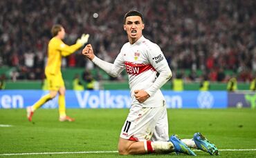 Musste sich während des Spiels auf dem Platz übergeben: Stuttgarts Bilal El Khannouss.