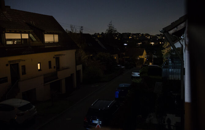 In Winnenden und der Umgebung ist am Donnerstagabend die Straßenbeleuchtung ausgefallen. Hier: Weiler zum Stein.