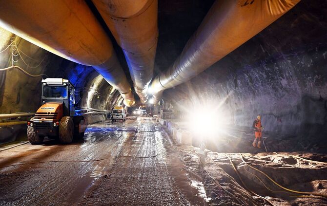 Teile der Baustelle für das Kraftwerk liegen unter der Erde. (Archivbild)