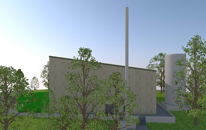 Visualisierung der Heizanlage an der Jakob-Degen-Straße in Schorndorf.