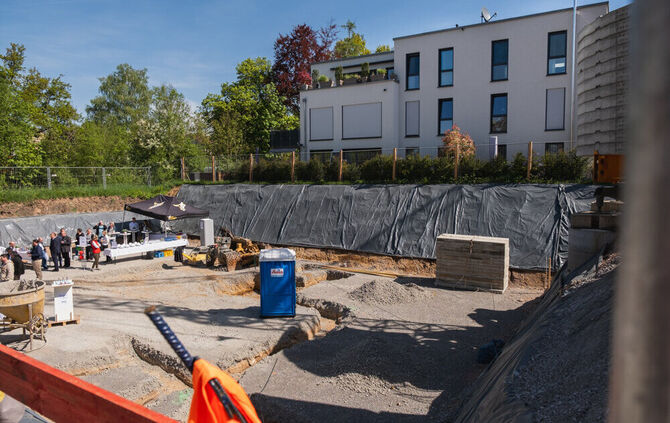 Grundsteinlegung in der Weilerstraße.