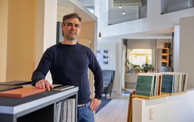 Robin Steffen ist Geschäftsführer von Bad & Heizung Maier in Neustadt.