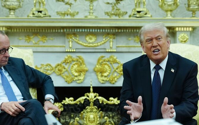 US-Präsident Trump empfängt Bundeskanzler Merz
