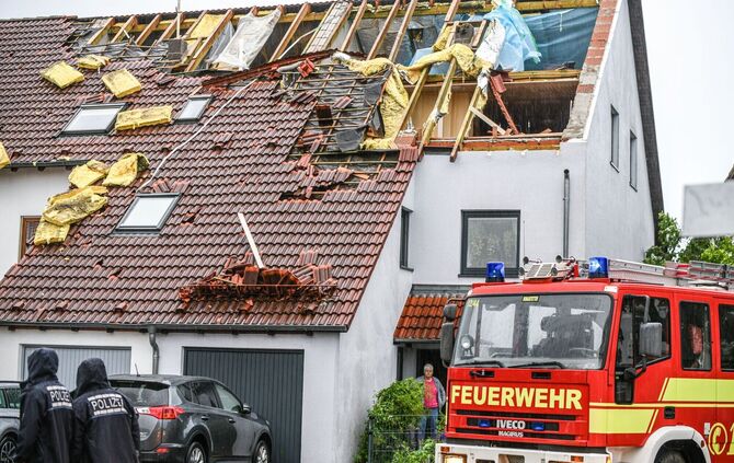 Nach dem Unwetter in Baden-Württemberg - Donaustetten