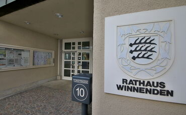 Der Rathaus-Eingang.