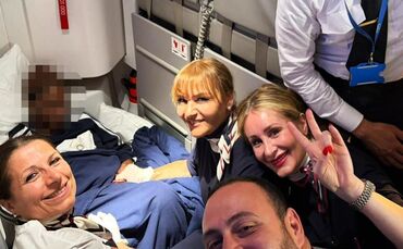 Auf dem Flug aus dem Senegal nach Italien hat eine Passagierin ein Kind zur Welt gebracht. (Foto: Handout)