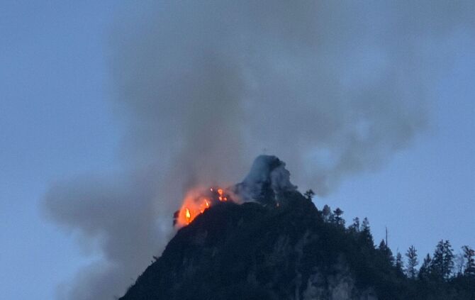 Waldbrand bei Ruhpolding